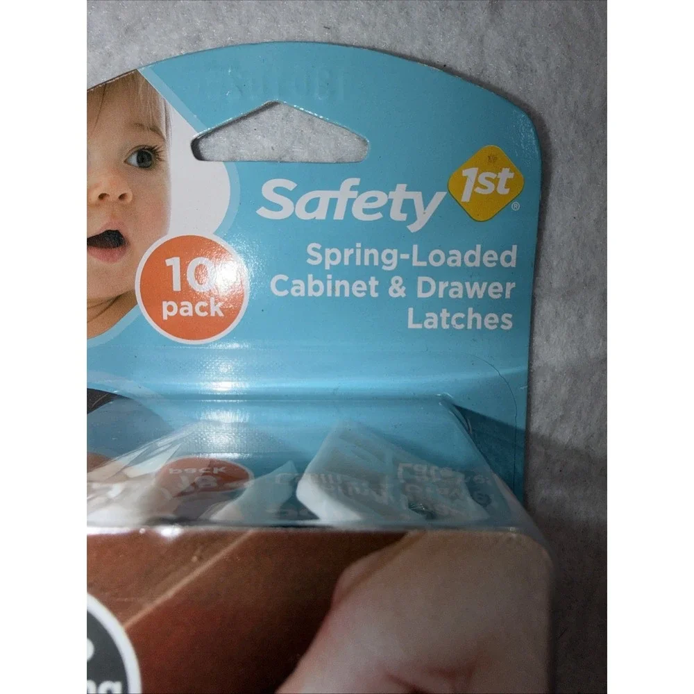 Safety 1st Spring Loaded Cabinet & Drawer Latches ( 10 Pack) NEW 48392